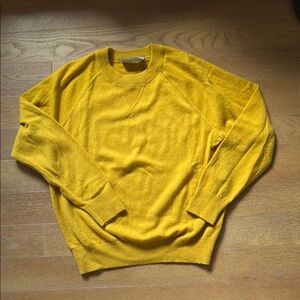 Everlane Yellow Crewneck Cashmere Sweater